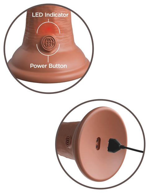 King Cock Elite 6" Vibrating Silicone Dual Density Cock