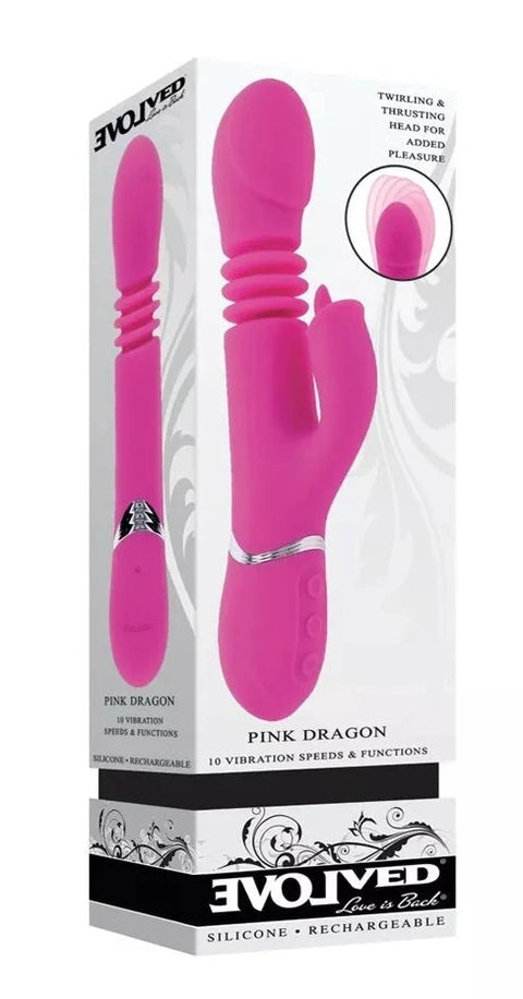 Evolved Pink Dragon Thrusting Rabbit Vibrator