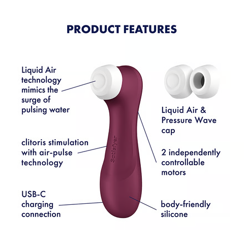 Satisfyer Pro 2 Gen 3 without App Wine Red