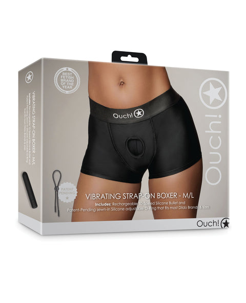 Ouch Vibrating Strap On Boxer – Black M/L