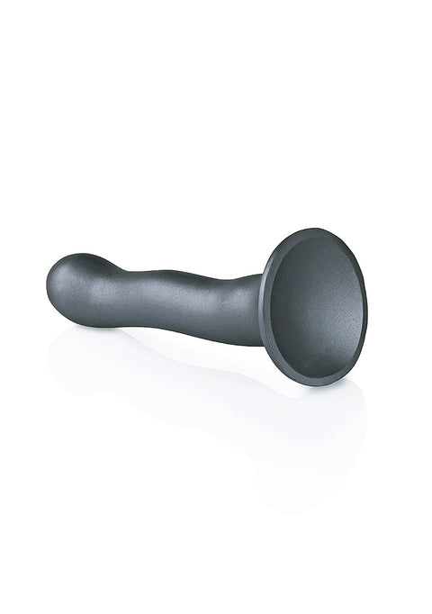Ouch Ultra Soft Curvy G-Spot Dildo 7" - Gun Metal