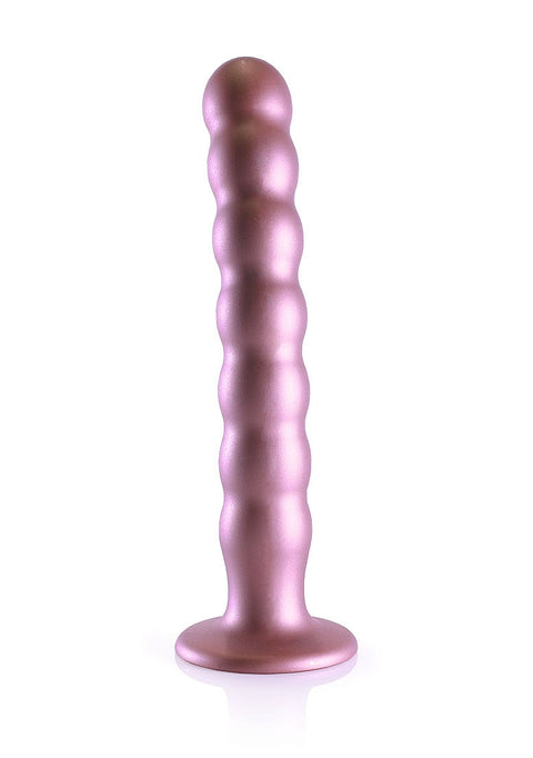 Ouch Beaded G-Spot Dildo 8'' Rose Gold