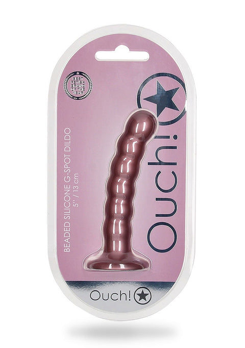 Ouch Beaded G-Spot Dildo 5" Rose Gold