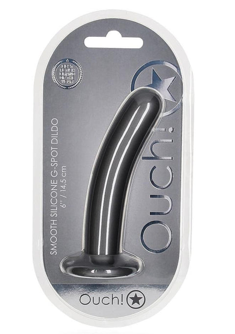 Ouch Smooth G-Spot Dildo 6" Gun Metal