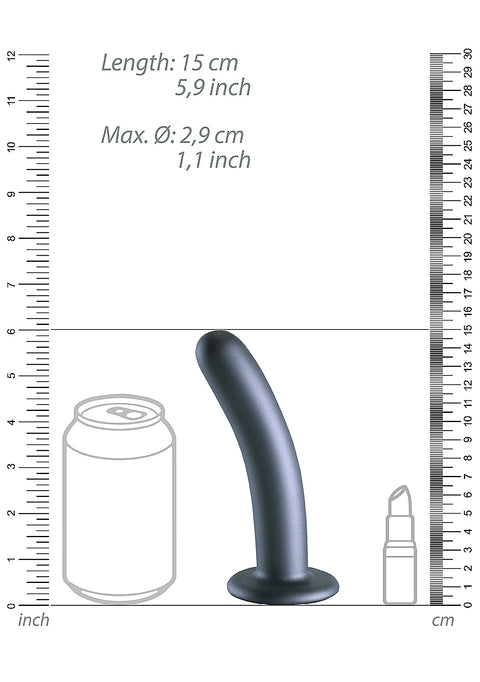 Ouch Smooth G-Spot Dildo 6" Gun Metal