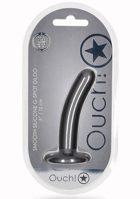 Ouch Smooth G-Spot Dildo 5" Gun Metal