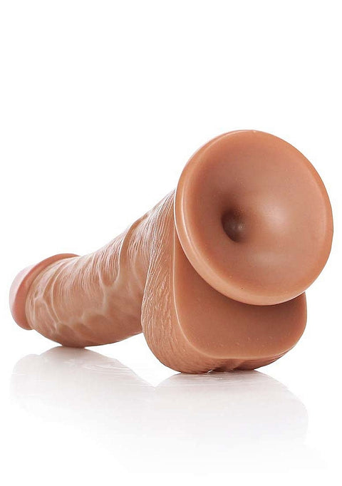 Realrock 6" Cock With Balls - Regular Curved - Tan