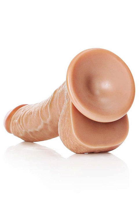 Realrock 8" Cock With Balls - Regular Curved - Tan