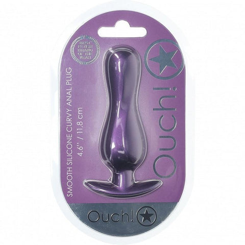 Ouch Curvy Anal Plug 4.6" Metallic Purple
