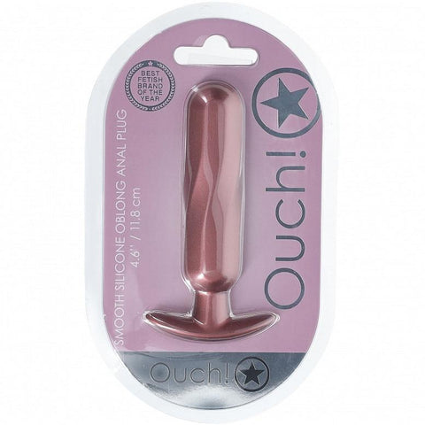 Ouch Oblong Anal Plug 4.6" Rose Gold