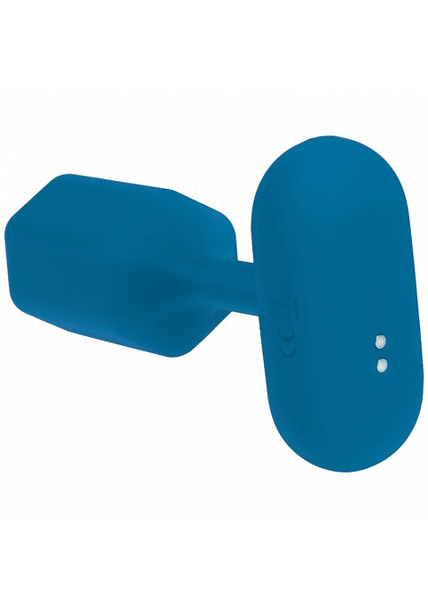 Levelz Hexagonal Vibrating Silicone Anal Plug Medium Teal