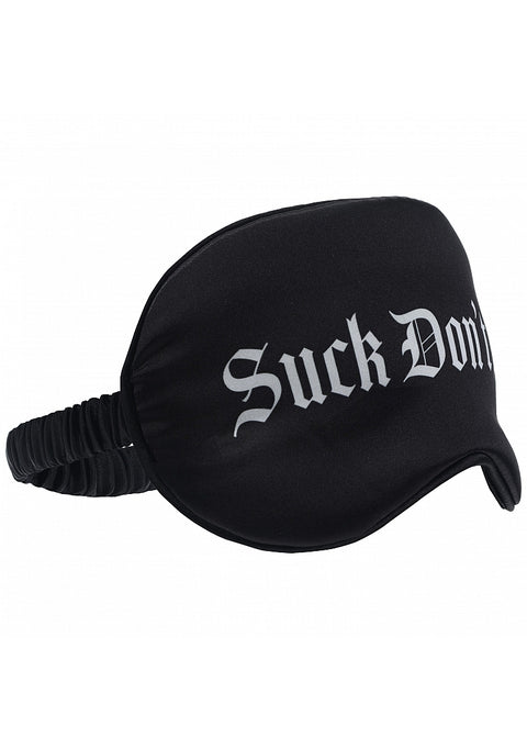Ouch! Suck Don't Bite Printed Mask Satin Black