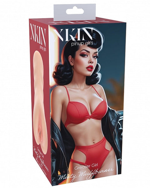 Product packaging of a red bra with a model on the box, featuring the brand 'NINX'.