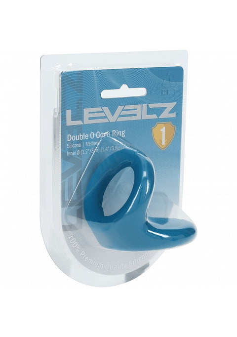 Levelz Double O Silicone Cock Ring M Teal