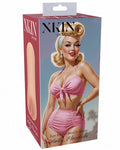 Xkin product packaging with a model wearing a pink bikini on a white background