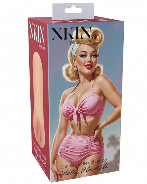 Xkin product packaging with a model wearing a pink bikini on a white background