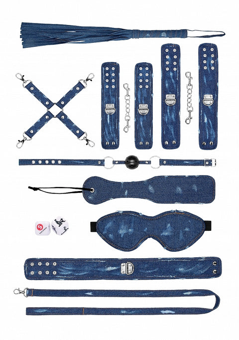 Ouch Denim Bondage Kit Blue