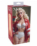 Xkin product packaging with a model wearing underwear and a jacket on a white background