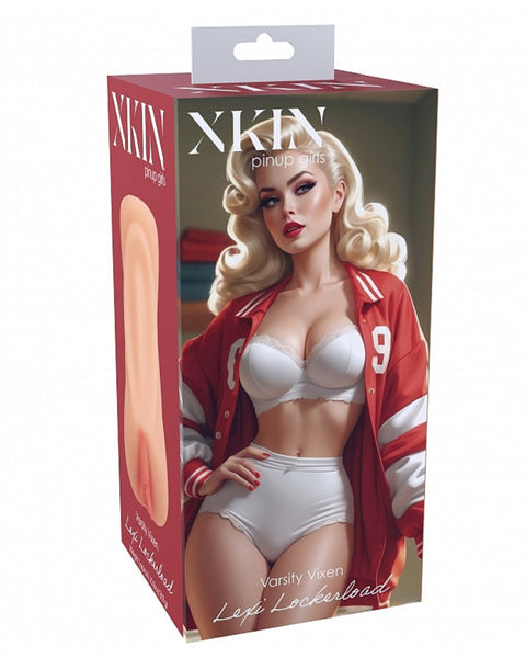 Xkin product packaging with a model wearing underwear and a jacket on a white background