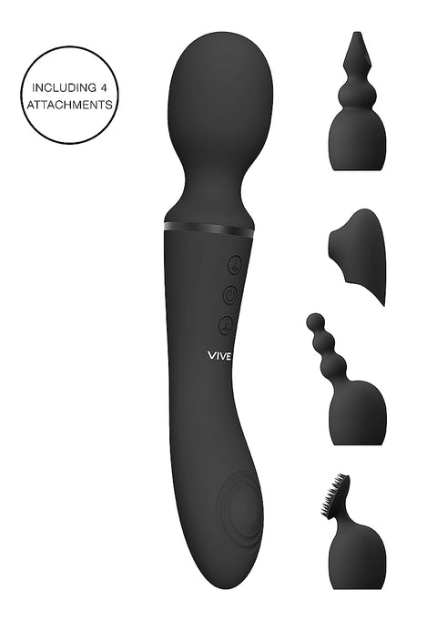 Vive Nami Pulse-Wave & Vibrating Wand - Black