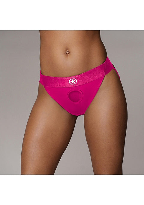 Ouch Vibrating Strapon Panty Harness Pink M/L