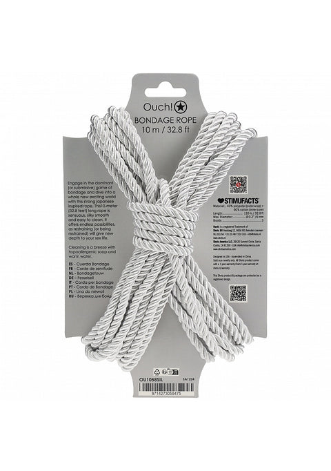 Ouch Bondage Rope 10m Silver