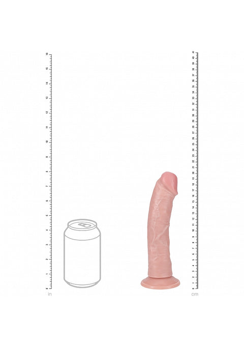 Realrock 8" Vibrating Cock - Regular Curved - Flesh
