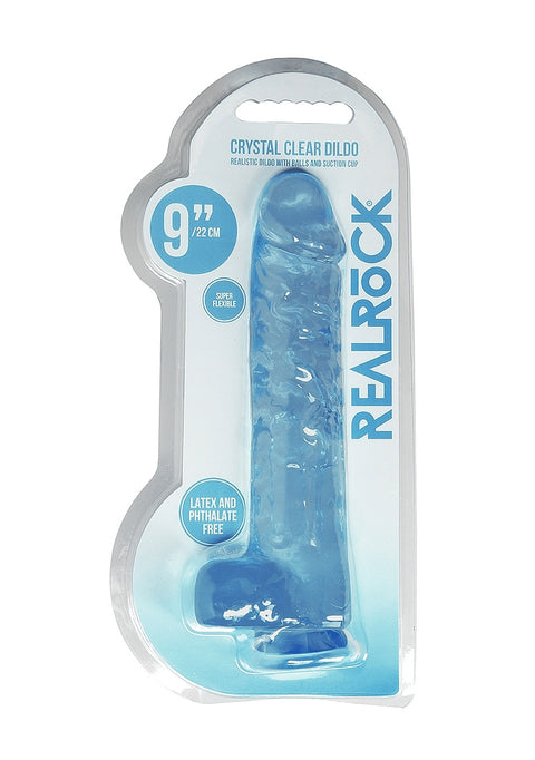 Realrock 9" Blue Dildo with Balls