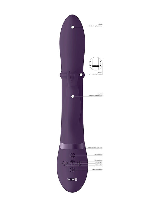 Vive Halo Rechargeable Rabbit Vibrator Purple