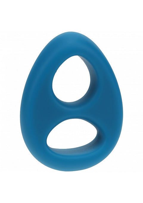 Levelz Double Liquid Silicone Cock & Ball Ring Teal