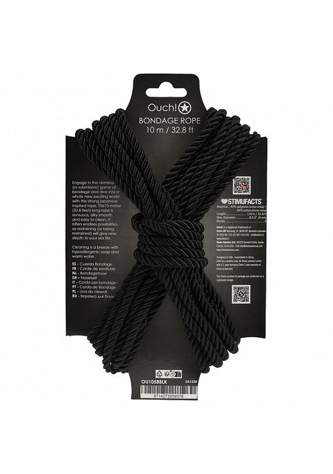 Ouch Bondage Rope 10m Black