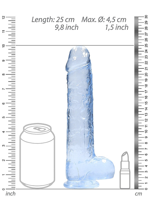 Realrock 9" Blue Dildo with Balls