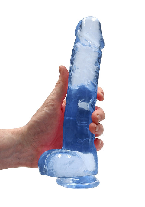 Realrock 9" Blue Dildo with Balls