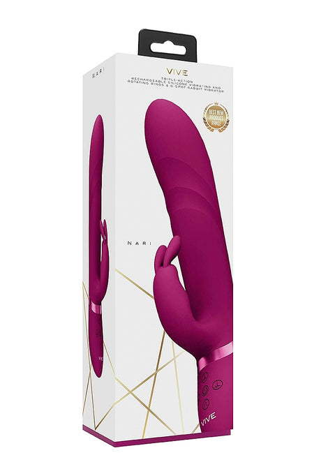 Vive Nari Vibrating and Rotating Wiggle G-Spot Rabbit - Pink