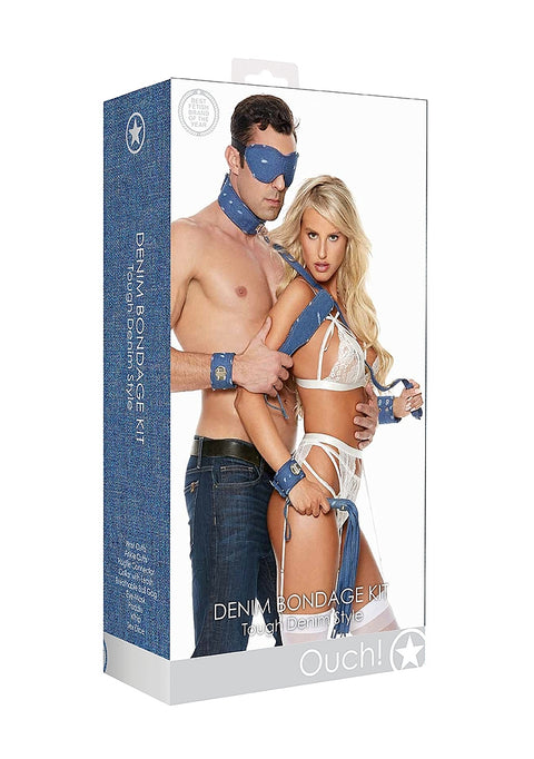 Ouch Denim Bondage Kit Blue