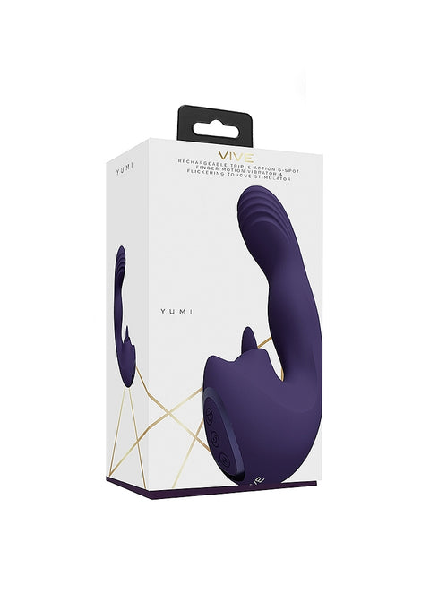 Vive Yumi Triple Motor G-Spot Finger Motion Vibrator - Purple
