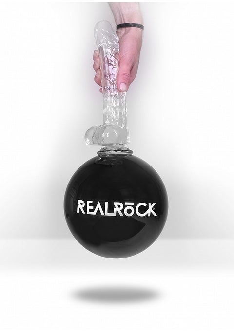 Realrock 9" Blue Dildo with Balls