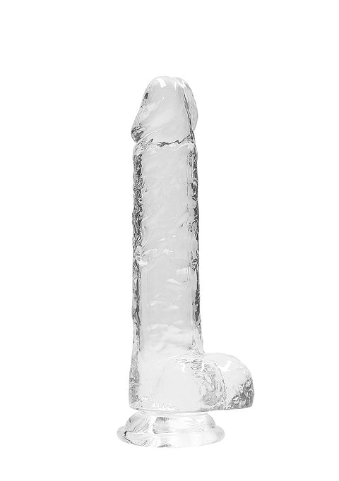 Realrock 8" Realistic Dildo With Balls Clear
