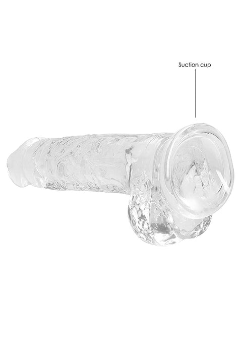 Realrock 8" Realistic Dildo With Balls Clear