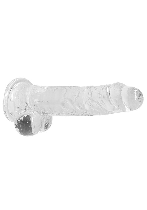 Realrock 8" Realistic Dildo With Balls Clear