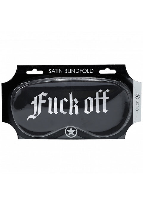 Ouch! Fuck Off Printed Mask Satin Black