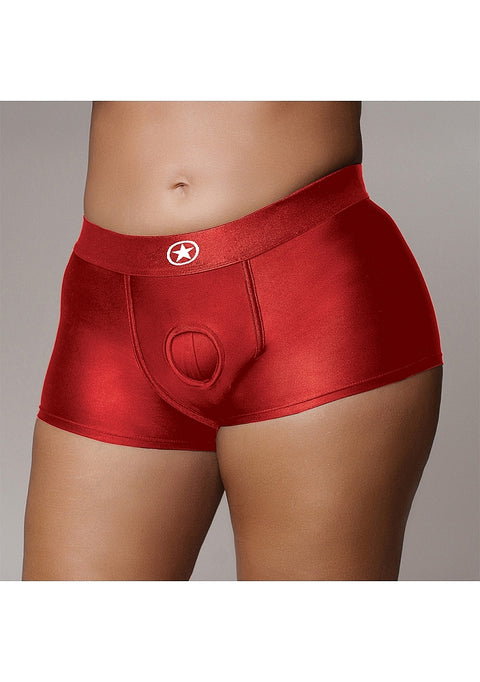 Ouch Vibrating Strap On Boxer – Red XL/XXL