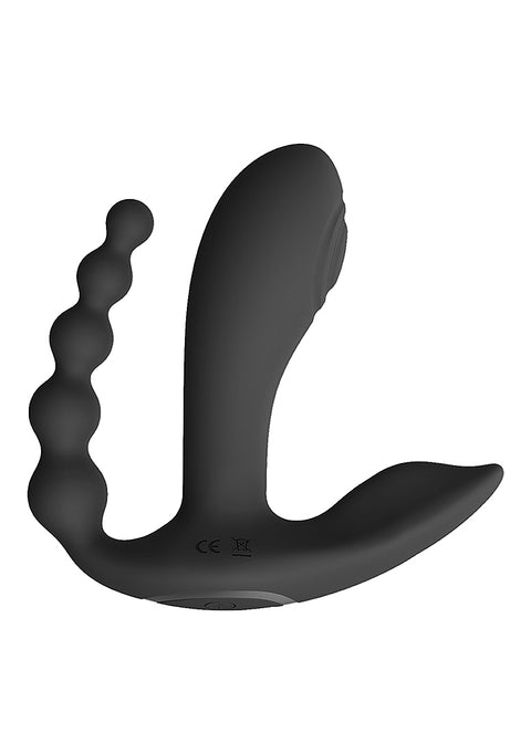 Vive Kata Rechargeable Triple Motor Hands-Free Silicone Vibrator - Black