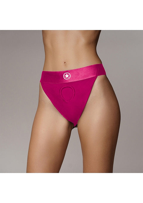 Ouch Vibrating Strap On Panty Harness – Pink XS/S