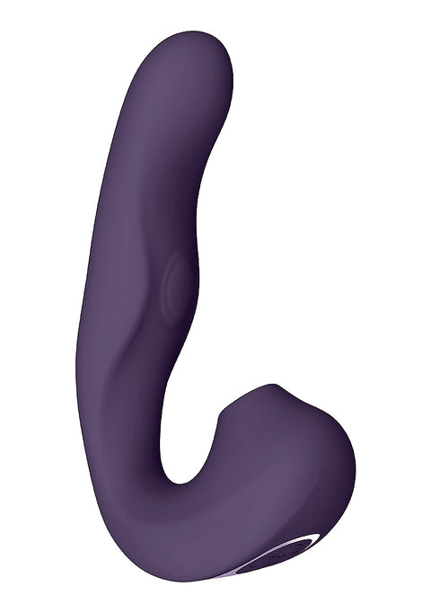 Vive Zaki Rechargeable Silicone Airwave-Pulse Wave Vibrating G-Spot Vibrator - Purple