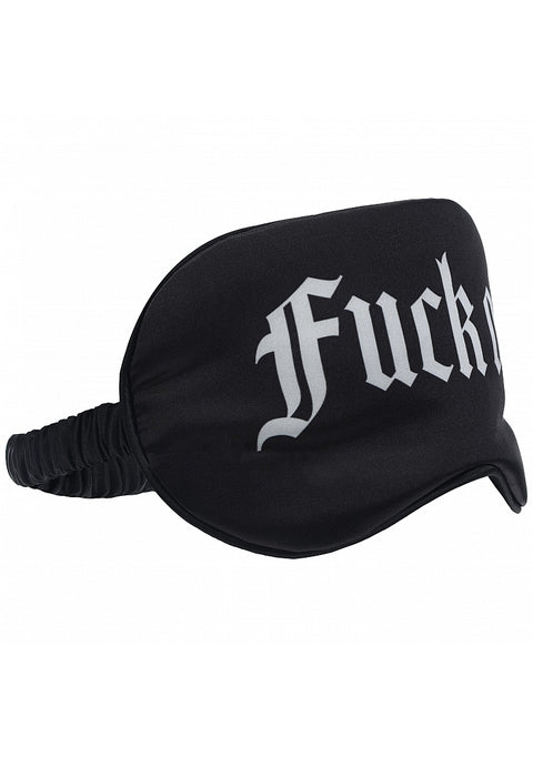 Ouch! Fuck Off Printed Mask Satin Black
