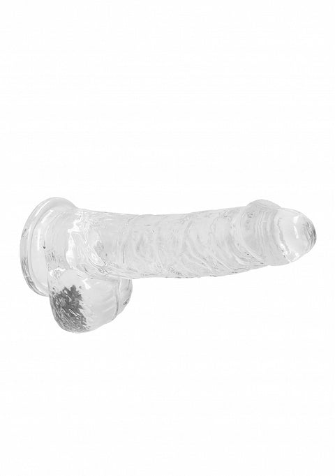 Realrock 6" Clear Dildo with Balls
