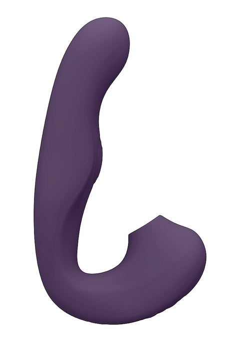 Vive Zaki Rechargeable Silicone Airwave-Pulse Wave Vibrating G-Spot Vibrator - Purple