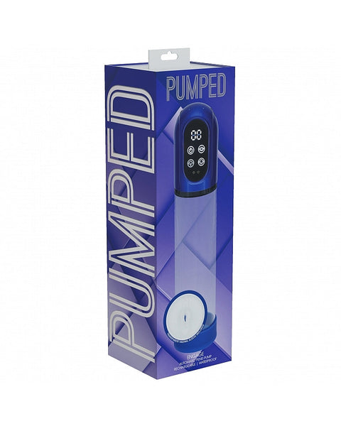 Pumped Engage Penis Pump Metallic Blue