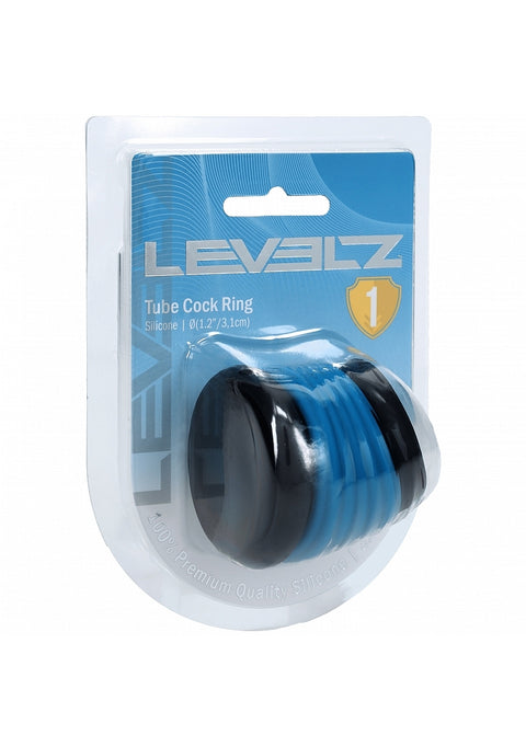 Levelz tube cock ring packaging on a white background